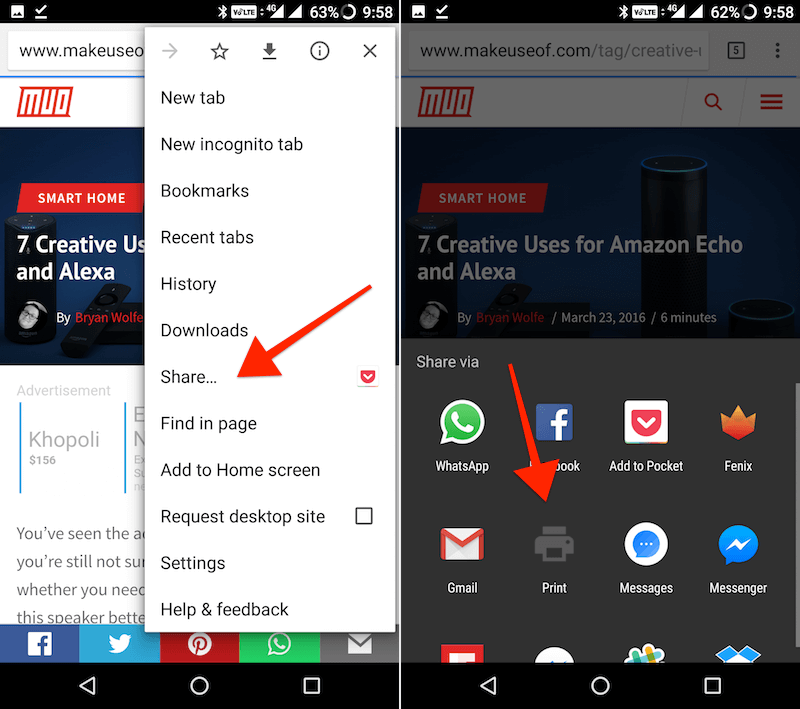 convert web page to PDF in Chrome for Android 3