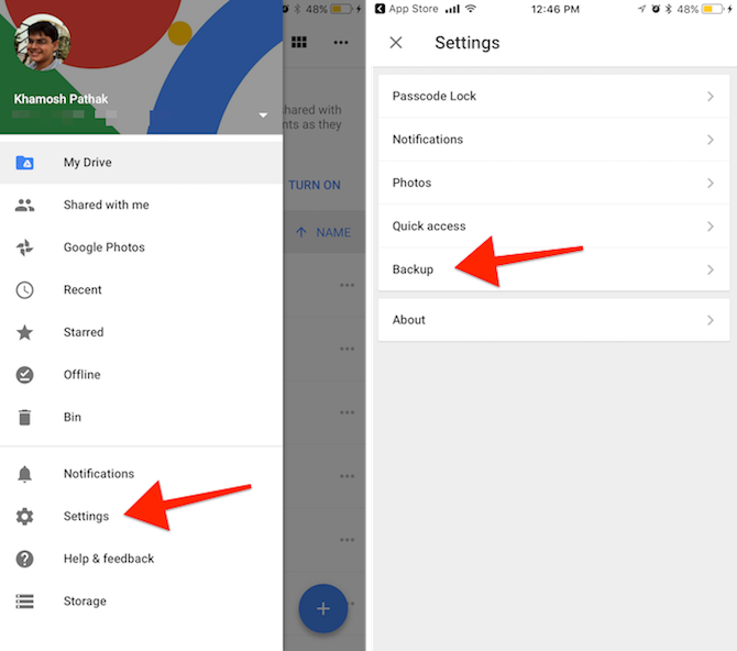 iphone to android Google Drive app 11