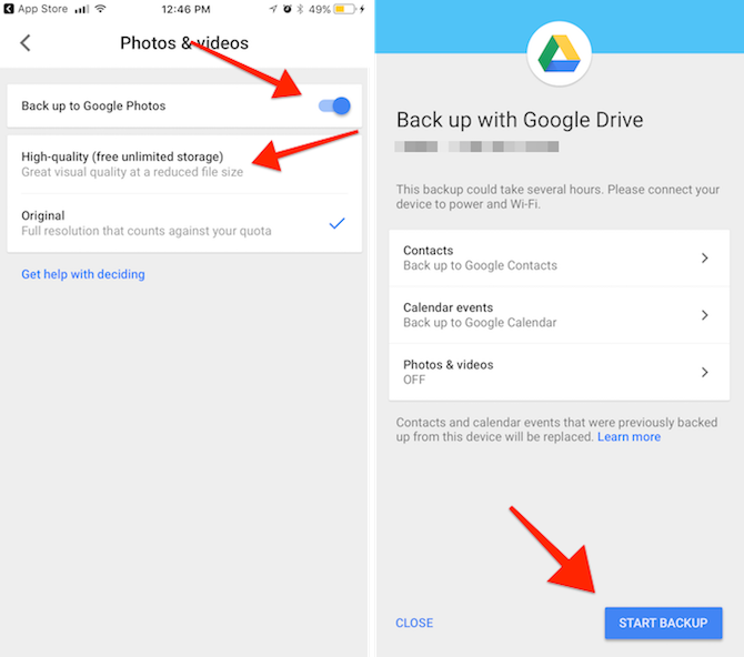 iphone to android Google Drive app 14