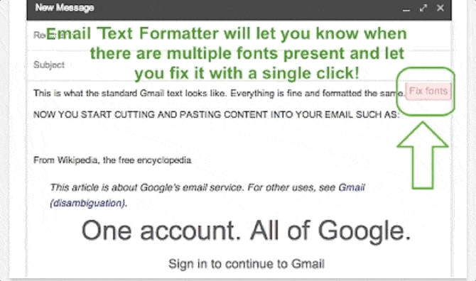 gmail text formatter email