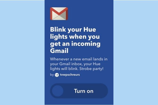 ifttt gmail blink smart lights