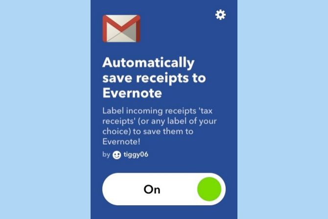 ifttt gmail save receipts to evernote