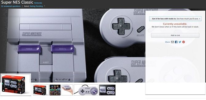 snes mini classic sold out