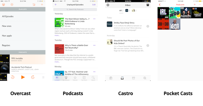 podcast apps for iphone comparision