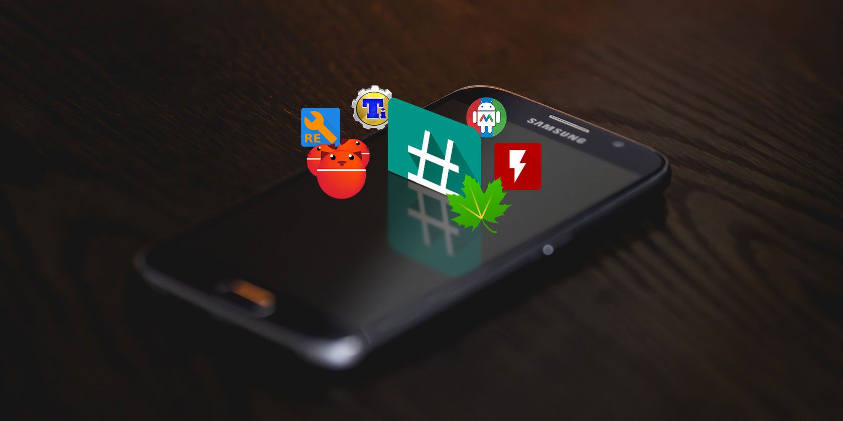 App icons coming out of an Android phone