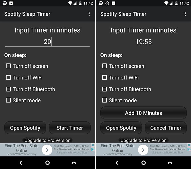 sleep timer spotify
