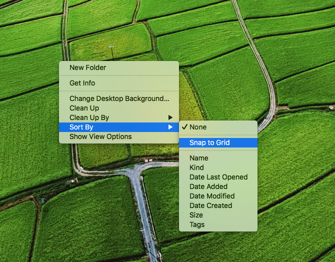 how to make mac desktop icons snap to grid