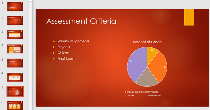 academic course overview powerpoint template