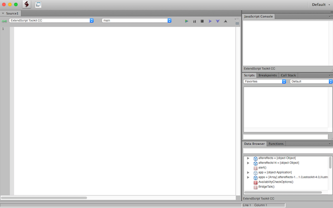 extendscript toolkit interface