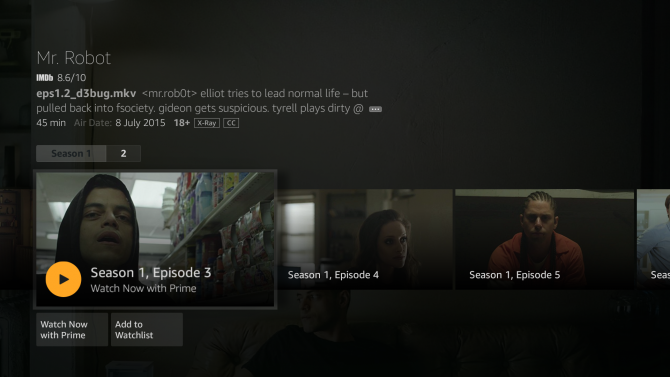 How to Use Amazon Fire TV Stick: Understanding a TV show's page and navigating episodes
