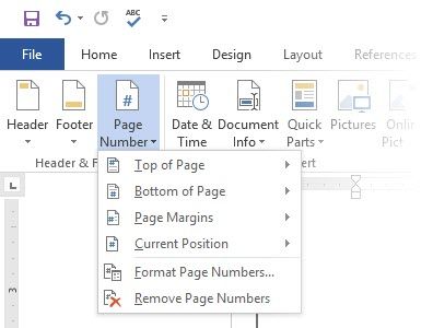 how do i number pages in a report using word perfect 11