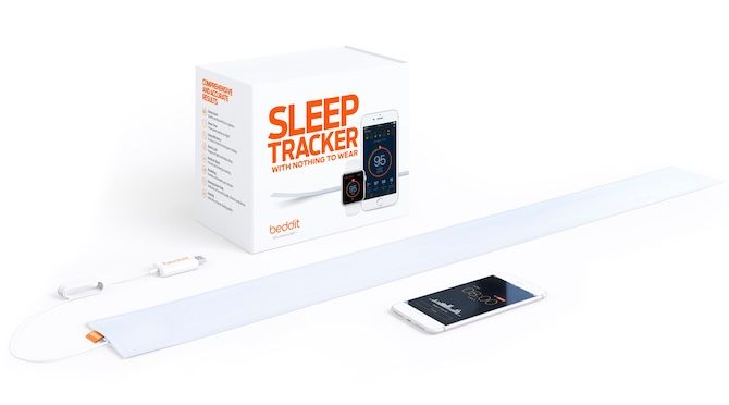 A product photograph showing the Beddit Sleep Tracker packaging