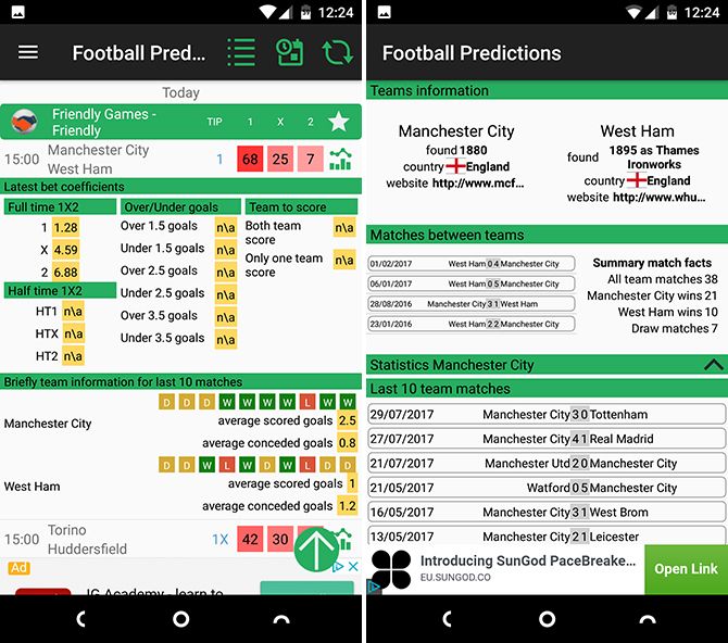 football prediction app