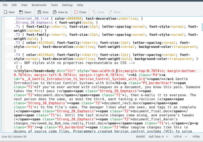 messy html formatting