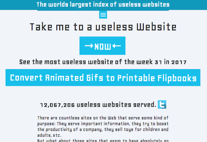 77 most useless websites