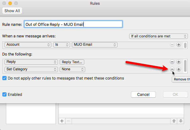 out of office email reply outlook