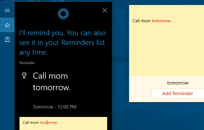 Cortana Reminder