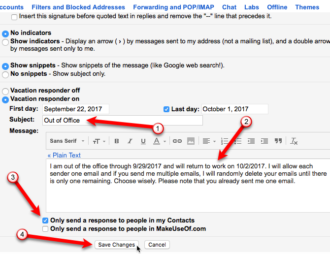 out of office for gmail on a mac