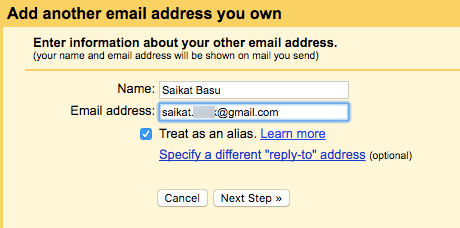 Gmail -Add Another Email Address