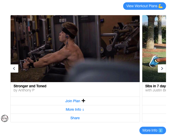 facebook messenger bot atlas fitness