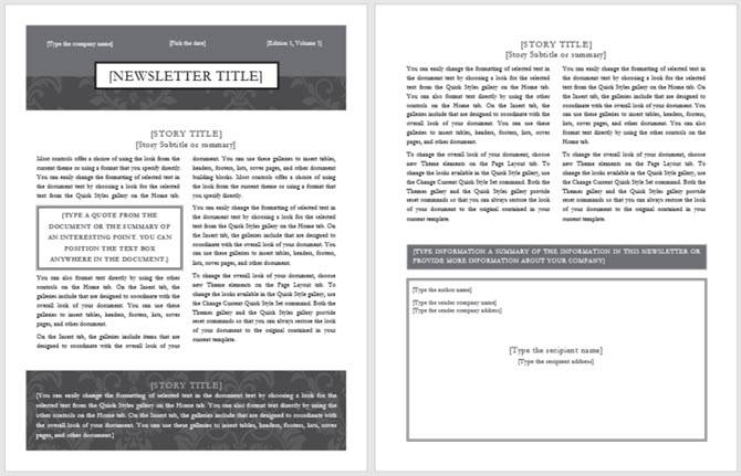 13 Free Newsletter Templates You Can Print Or Email As Pdf