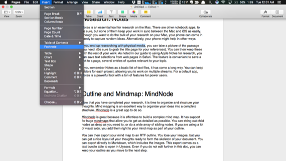 mac apps research pages word