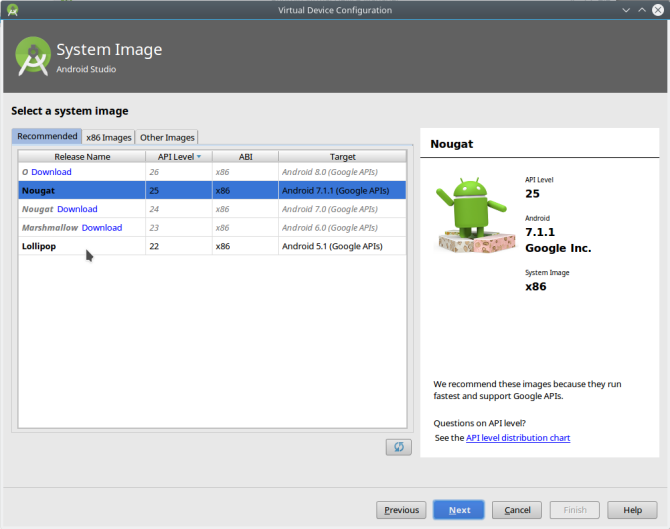 android versions studio avdmanager software