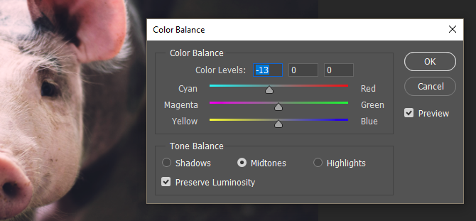 film quality photo color balance