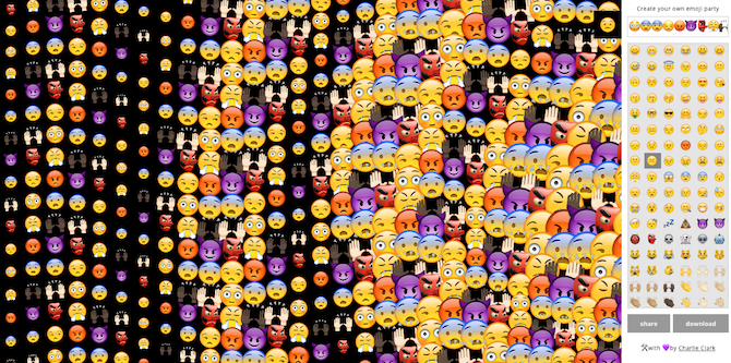 weird emoji party