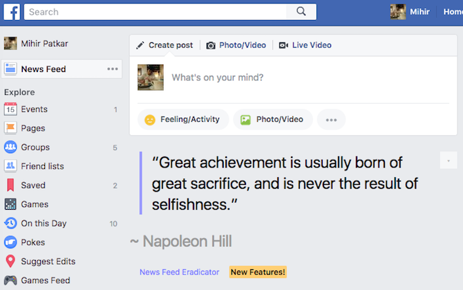 facebook news feed eradicator