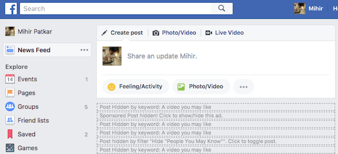 facebook news feed hidden posts