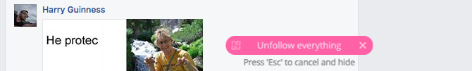 facebook news feed nudge unfollow banner
