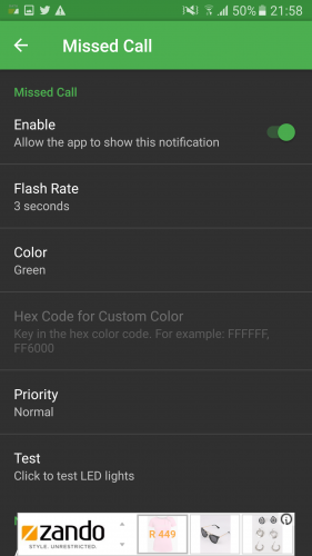 light manager missed call android led notifications