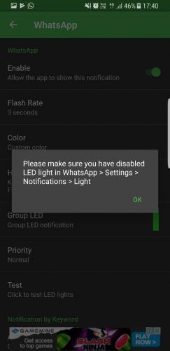light manager permissions android led notifications
