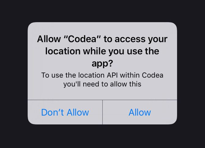 location permission codea ipad