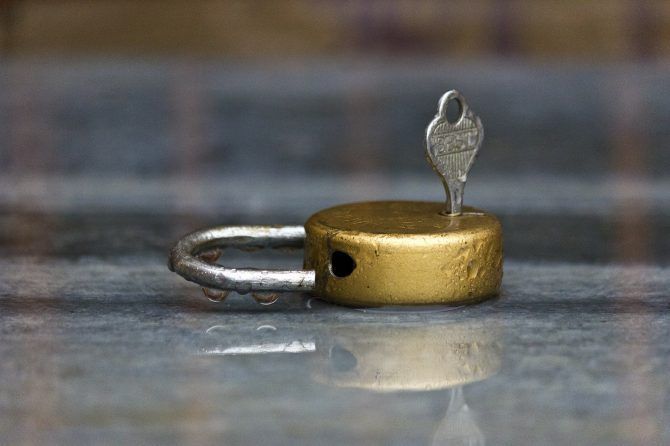 key in old lock