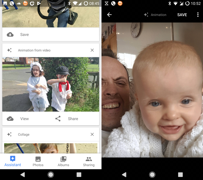 google photos assistant animations