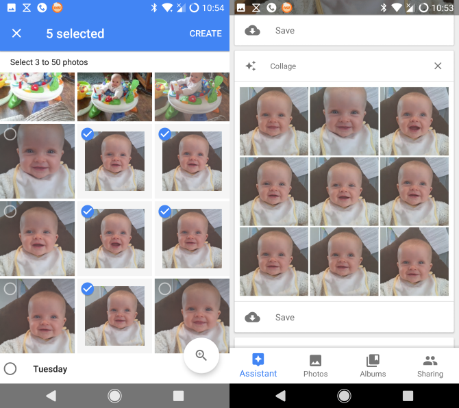 google photos assistant collage