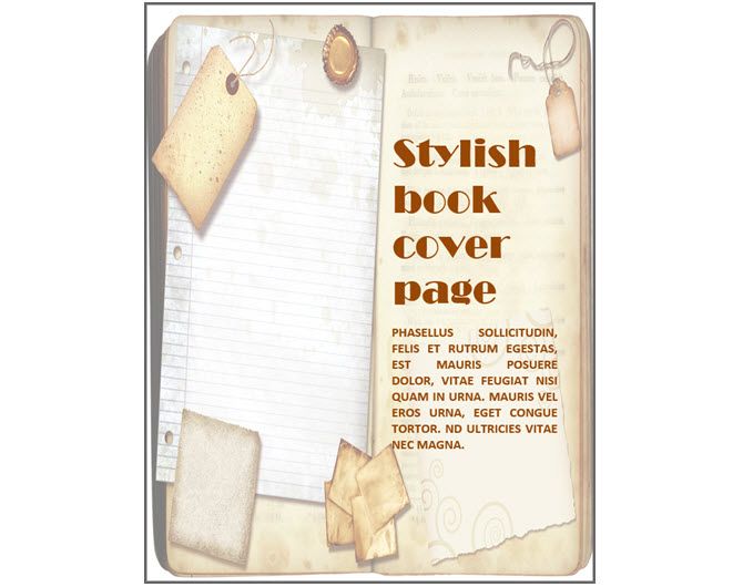 cover page template book background