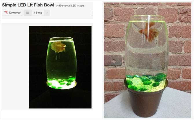 LED fish bowl