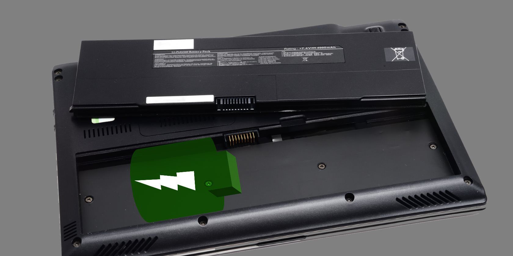A removable laptop battery