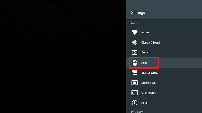 access sideloaded apps on android tv