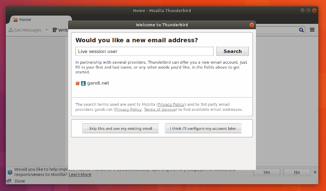 Check your emails on Linux with Mozilla Thunderbird
