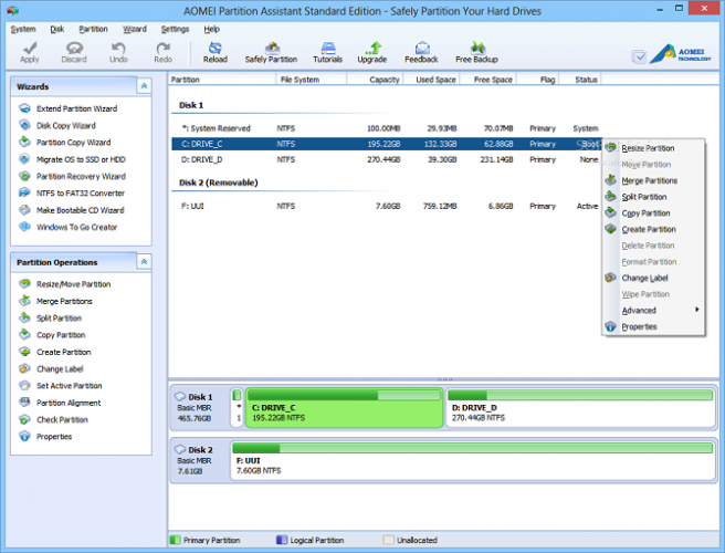 best partition managers windows aomei