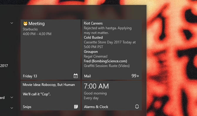 windows 10 start menu customizations productivity