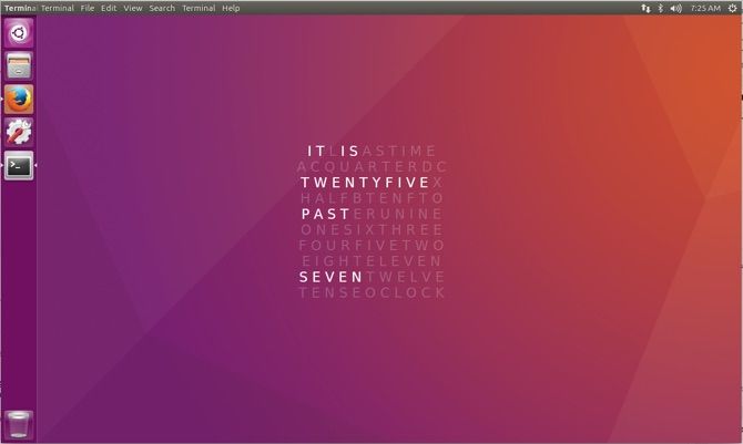 Word clock on Ubuntu using Conky