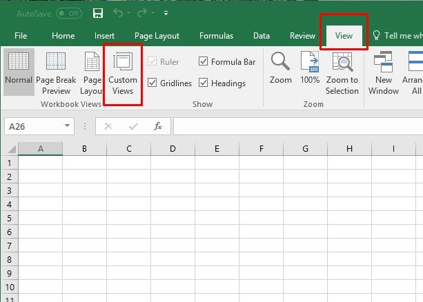 excel custom views tutorial