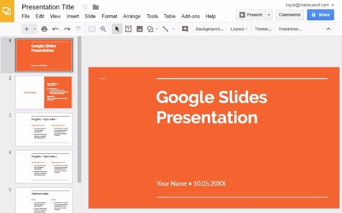 google slides presentation