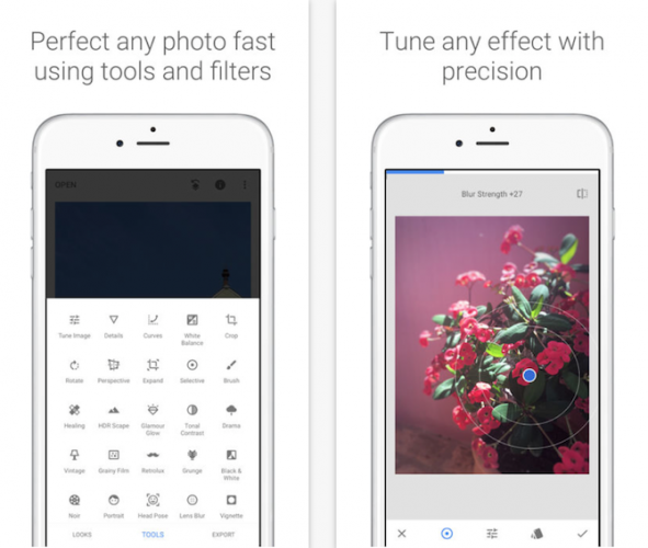 smartphone photo editing apps snapseed