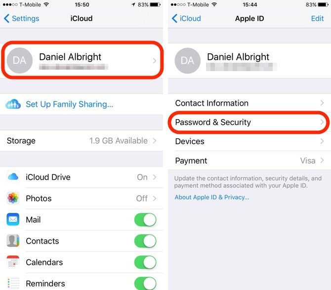 two-factor authentication cloud backup icloud